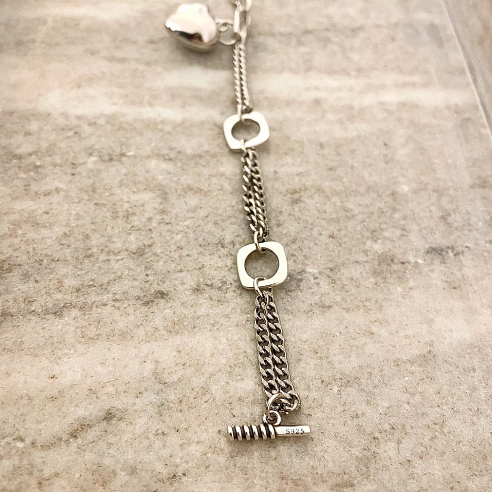 925 Sterling Silver Chain Link Bracelet Silver large link bracelet - Picture 4 of 4